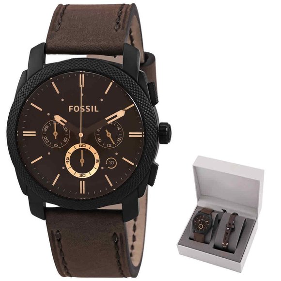 Fossil Men's Brown Leather Luxury Watch - Picture 1 of 4